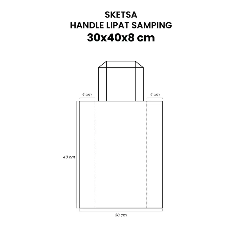 [12 Pcs] Tas Spunbond FMB Handle Lipat Samping 30x40 (75 Gsm dan 65 Gsm) - Spunbond Totebag Polos 2