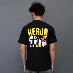 Kepstore Official - Kaos Kerja Itu Cari Duit Bukan Cari Muka - Baju Kata Kata Viral Cotton Combed 24s Unisex