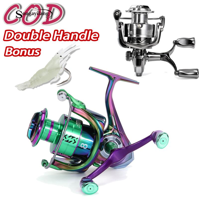 Sougayilang Reel Pancing Double Handle 1000-5000 Spinning Reel Metal Roda 0