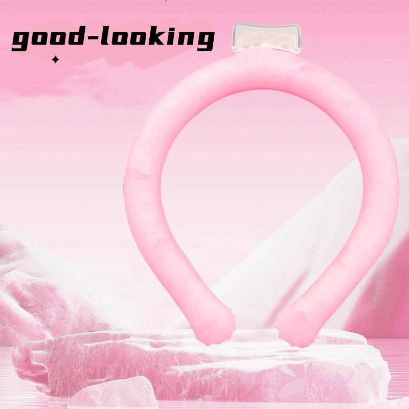Product Introduction of Summer Outdoor Work Heatstroke Prevention And Cooling Artifact Ice Cooling Neck Ring Ice Pad Ice Pillow Heatstroke Relief Ring Neck Hanging Sports Ring(C56) 20