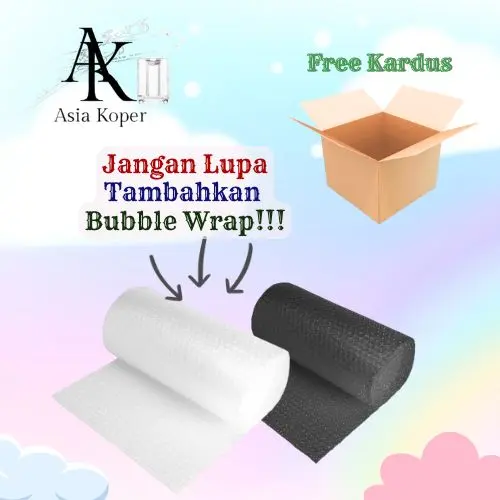 Pembungkus Plastik / Double Proteksi Bubblewrap (Untuk Tambahan pengemasan Koper agar aman sampai Tujuan) 0