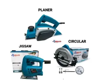 Paket 3 barang mesin sekap palner serut kayu-sirkel belah kayu-gergaji listrik ukir kayu Jig saw Bergaransi bisa COD