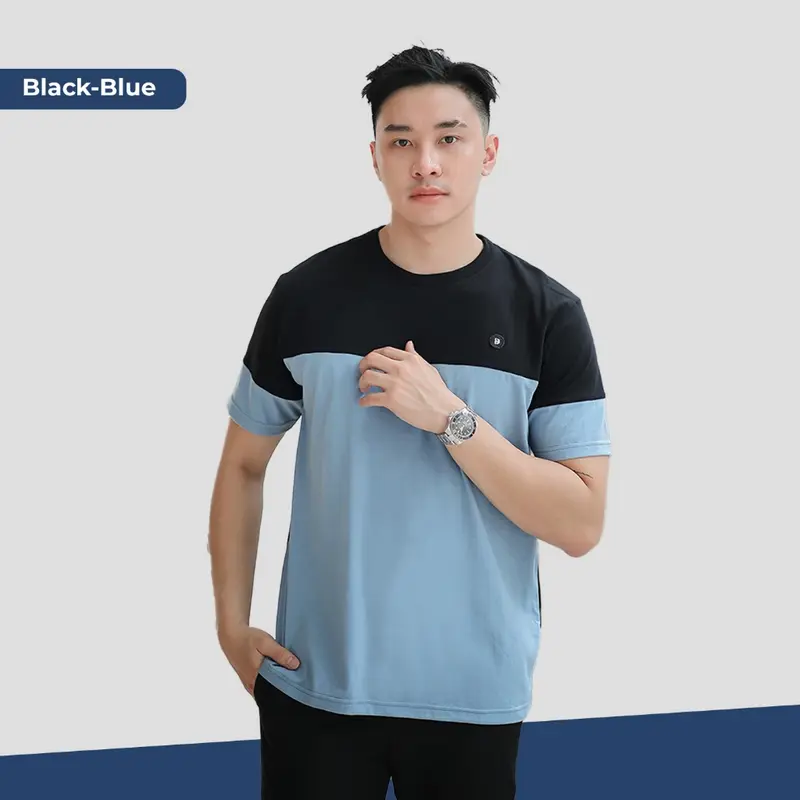 BROGUY Kaos Polos Color-Block Casual Combed 24s Tebal Nyaman 7