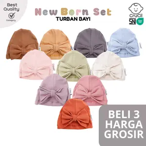 CruCil Turban Bayi Baru lahir (0m-3m) - Turban Bayi Perempuan - Pita  - Katun Headband