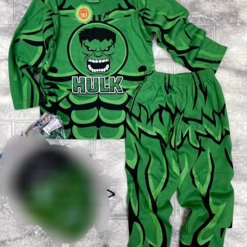 KAOS PANJANG ANAK HULK SETELAN PANJANG ANAK HULK BISA DITAMBAH TOPENG Fashion 1