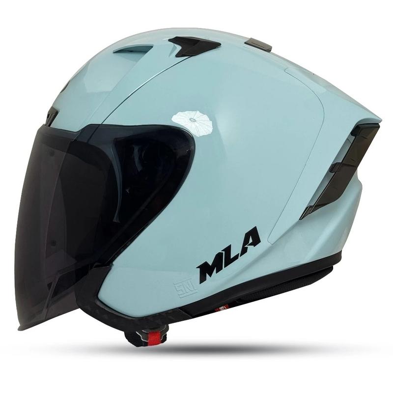 Helm Half Face MLA ZENIT Pink Fastel visor smoke / hitam Helm Premium Untuk Pria Dan Wanita Dewasa SNI COD. Motorcycle 1