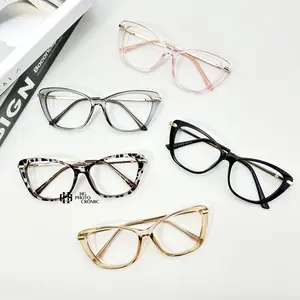 (BELI 1 GRATIS 1) Alana - Frame Kacamata Fashion Photocromic dan Anti Radiasi Model Terbaru Wanita Pria Mata Normal dan Minus dan Cylinder Blueray Lensa Eyewear Glasses Bluecromic