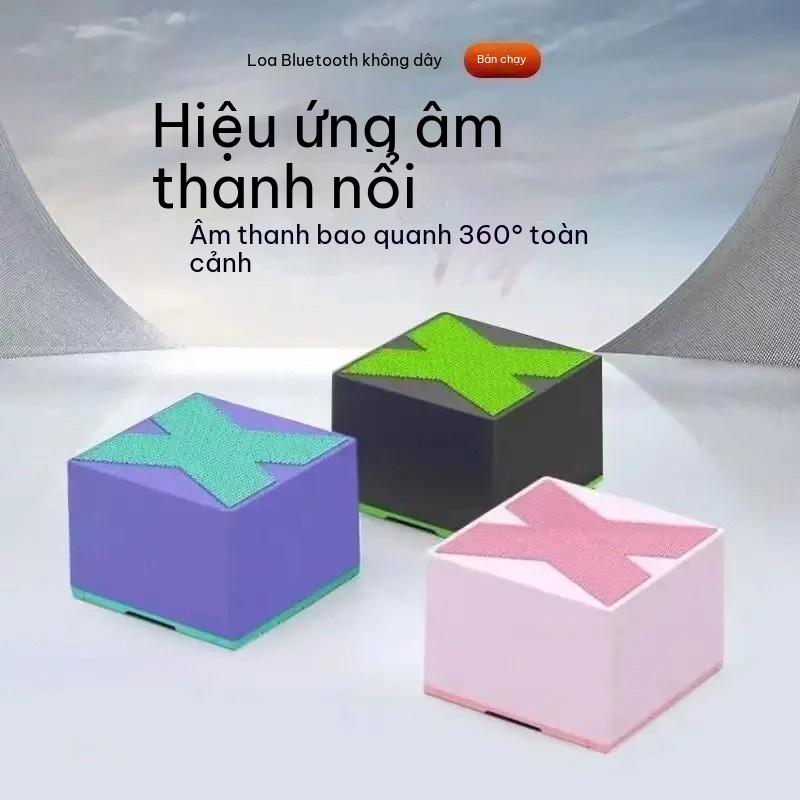 Loa Bluetooth Mini Khối Vuông X1 Họa Tiết X Độc Đáo Âm Thanh Vòm 360 Độ Toàn…