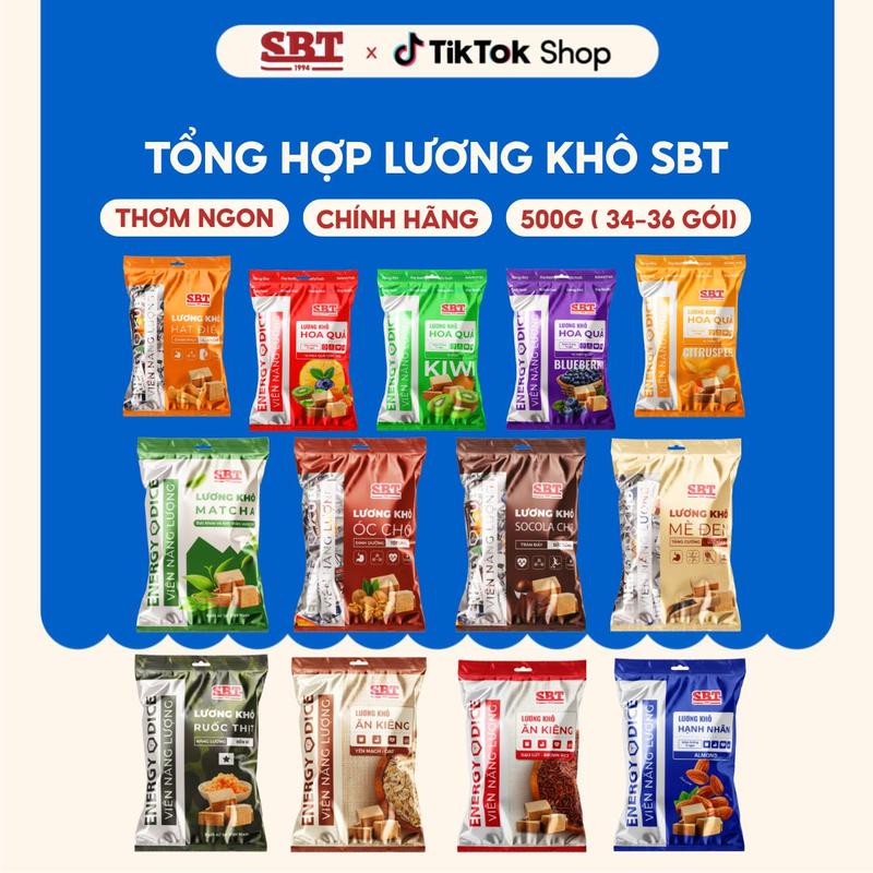 19 Vị Lương Khô SBT 500g Bổ Sung Dinh Dưỡng Nhanh Chóng, Thanh Năng Lượng Khô Mini SBT 1994