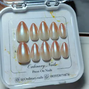 Press On Nails handmade ombre aurora nail by Ordinary nails Kuku Palsu