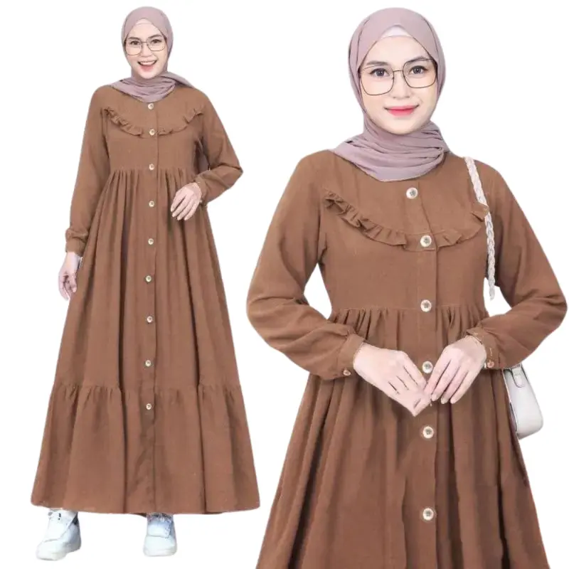 Gamis Archia Crinkle AirFlow Premium Dress Wanita terbaru lebaran 2025 Kancing Muslim gamis  remaja Panjang Wudhu Dewasa Lembut 0