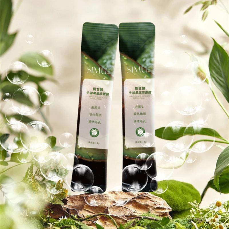 Mặt Nạ Bong Bóng Bơ, Axit Phức Hợp, 4gX12PCS, Loại Bỏ Mụn Đầu Đen, Làm Sạch Sâu, Thu Nhỏ Lỗ Chân Lông, Kiểm Soát Dầu, Chống Mụn Trứng Cá, Làm Trắng, Chăm Sóc Da 4