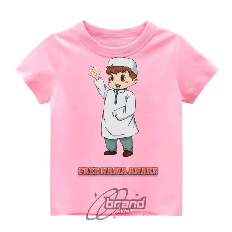 BAJU KAOS ATASAN ANAK MUSLIM, BAHAN PREMIUM 100% BISA REQUEST NAMA!! 4
