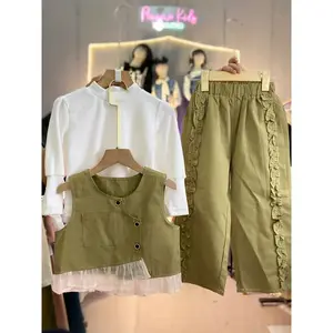 3-8thn Setelan 3in1 Felicia Baju Anak Perempuan Cantik Terbaru Premium