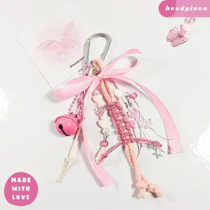 Bag Charm Pink Gantungan Tas Coquette Edition Lonceng