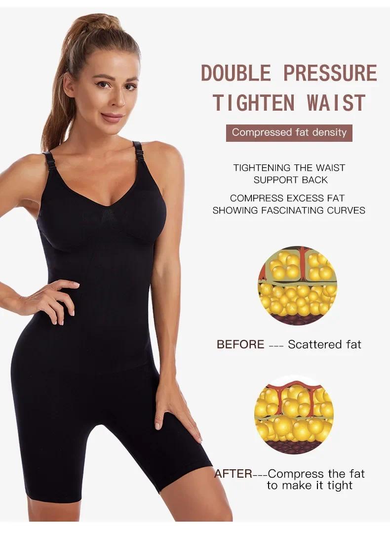 Product Introduction of Seamless Bodysuit Women Butt Lifter Shapewear Belly Control Body Shaper Corset Strappy-Back Chest Lift Correct Posture Underwear 9