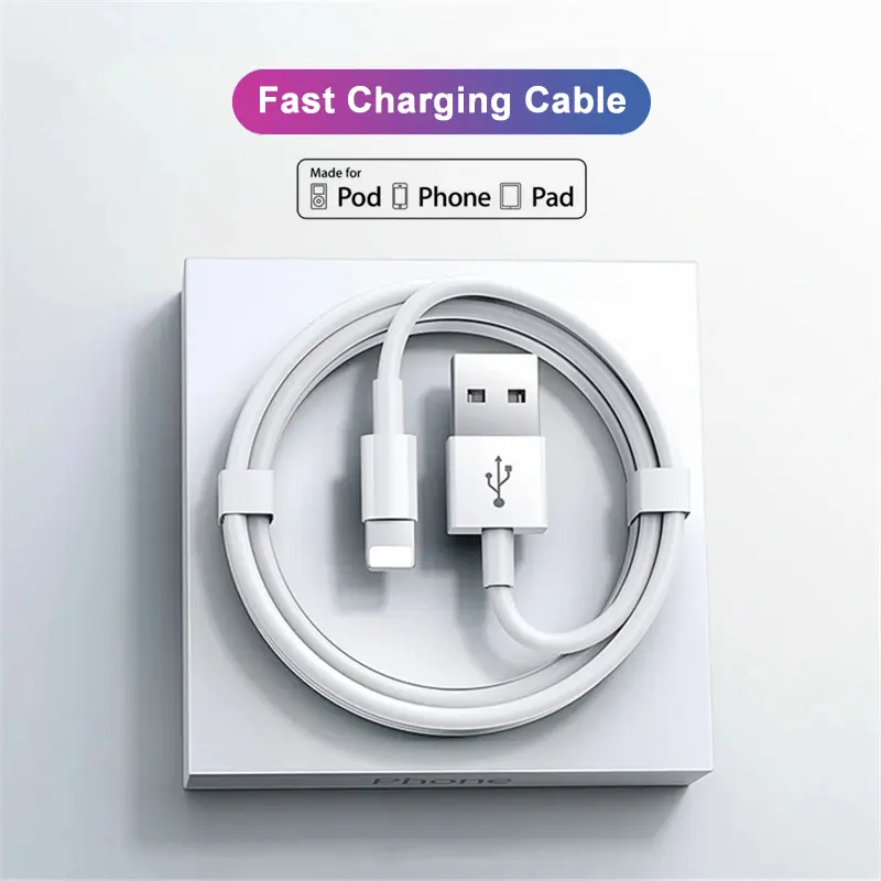 Original USB Fast Charging Cable For Apple iPhone 14 13 12 11 Pro Max X XS Max XR 7 8 6 6S Plus SE 2020 Quick Charger Cord Data Sync Line Phone Accessories
