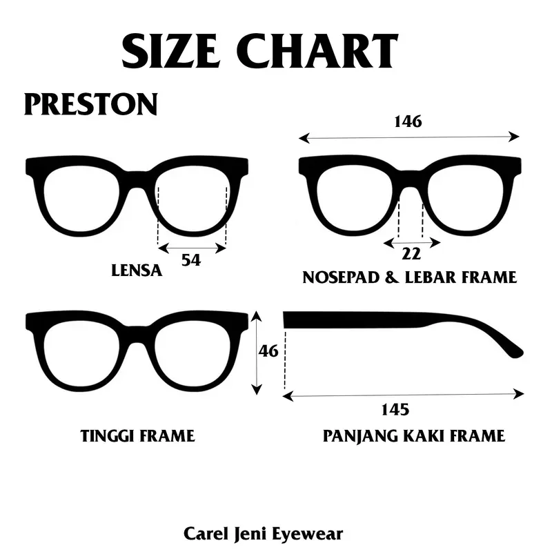 PRESTON | Kacamata Original Carel Jeni Eyewear Include Lens 5