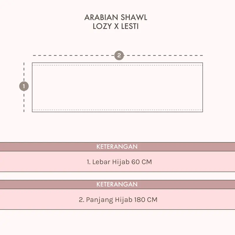 Lozy Hijab - Arabian Shawl Lozy x Lesti (Hijab Pashmina Viscose Rayon) Muslim Soft Kerudung Wanita 8