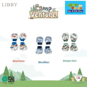 3pcs-libby sarung tangan kaki warna & karet print & rib print