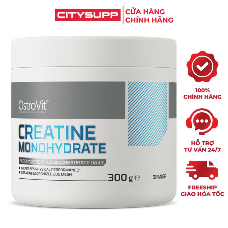 Bột Tăng Sức Mạnh Ostrovit Creatine Monohydrate, 300g (60 lần dùng)