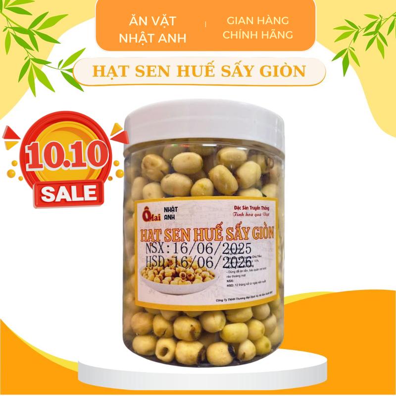 Hạt sen Huế sấy giòn - Hạt Sen Ăn Liền Ngọt Bùi Tự Nhiên, Siêu Ngon Hỗ Trợ Ngủ Ngon, Ăn Vặt Tốt Cho Sức Khỏe - Ô Mai Nhật Anh