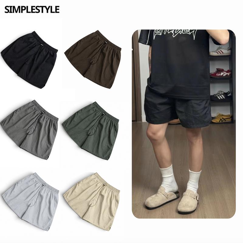Simplestyle | Quần short Dù Gió Nhăn Form Trên Gối Basic unisex, dáng thể thao,…