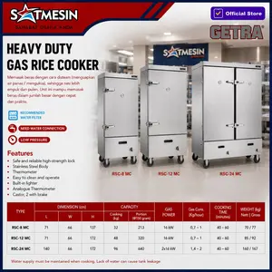 SATMESIN HEAVY DUTY GAS RICE COOKER RSC-12 MC GETRA