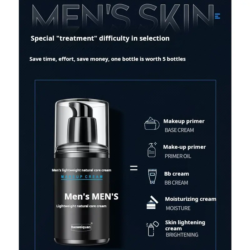 Kem Làm Sáng Da, Dành Cho Nam Giới, Kem Lười Trang Điểm, 50ML, Kem Dưỡng Ẩm Chăm Sóc Da Mặt, Kem Làm Đẹp, Để Chăm Sóc Da Mặt Nam Giới 4