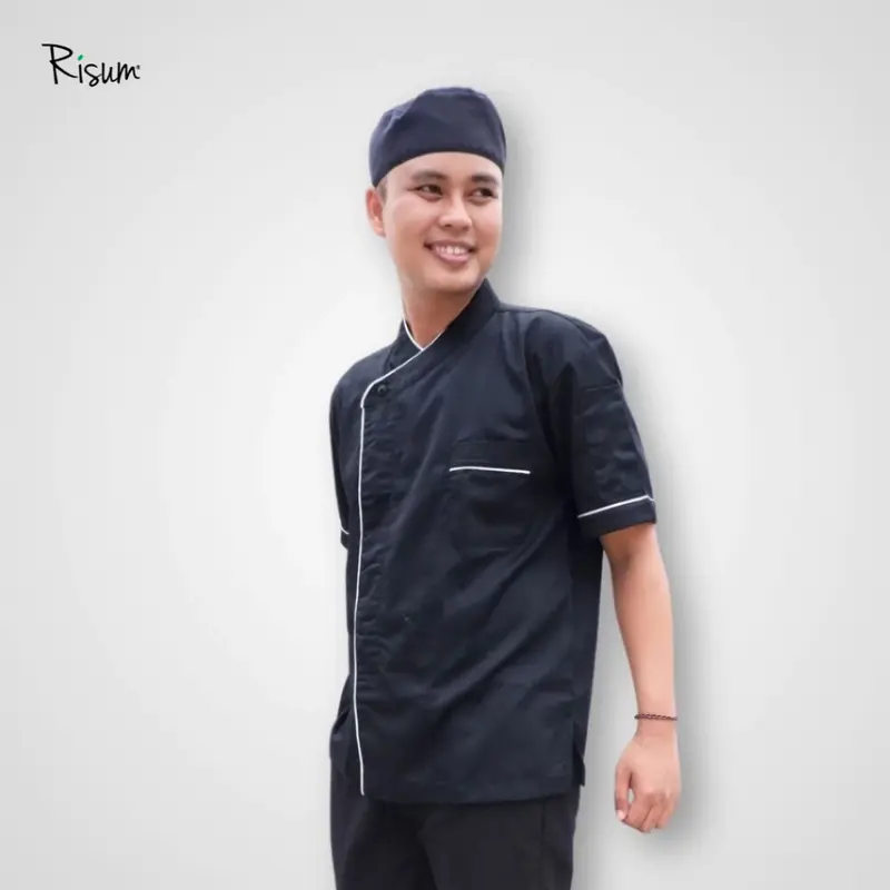 RISUM Angsana Chef Coat / Angsana Chef Jacket List / Baju Chef Angsana Free Bordir Nama 0