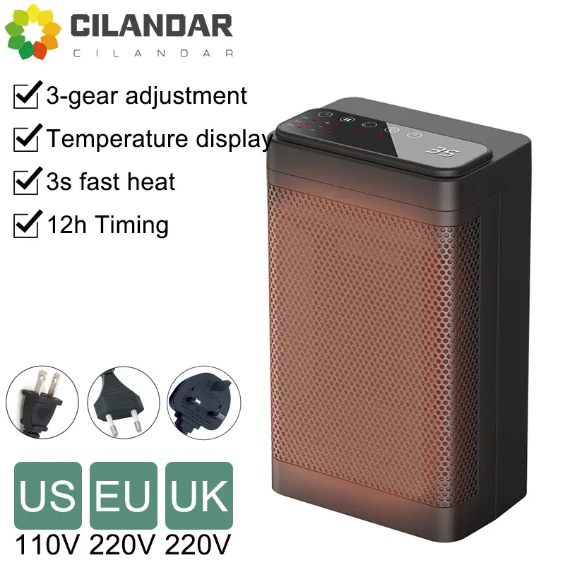 2025 New electric heater desktop mini PTC heater household fast heat silent heater Mini Quick Heat Quiet Electric Fireplace Safe