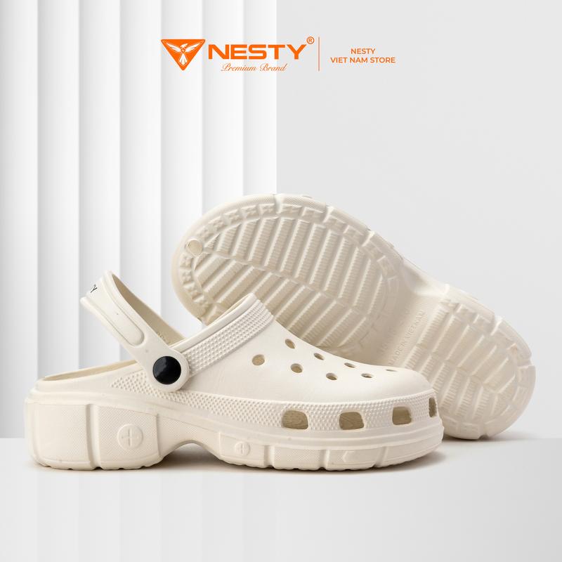 ( tặng 10 sticker ) NE01 Dép Sục Nam Nữ NESTY Kiểu Basic, Đế Cao Mềm, Chống Trượt