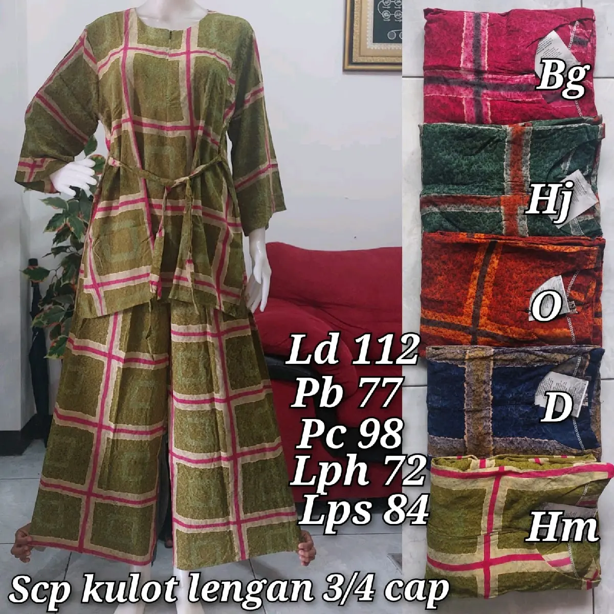 SETELAH KILOT  L 7/8 MOTIF CAP BATIK//SETELAN KEKINIAN//SETELAN ADEM NYAMAN//SETELAN Busui Frendly