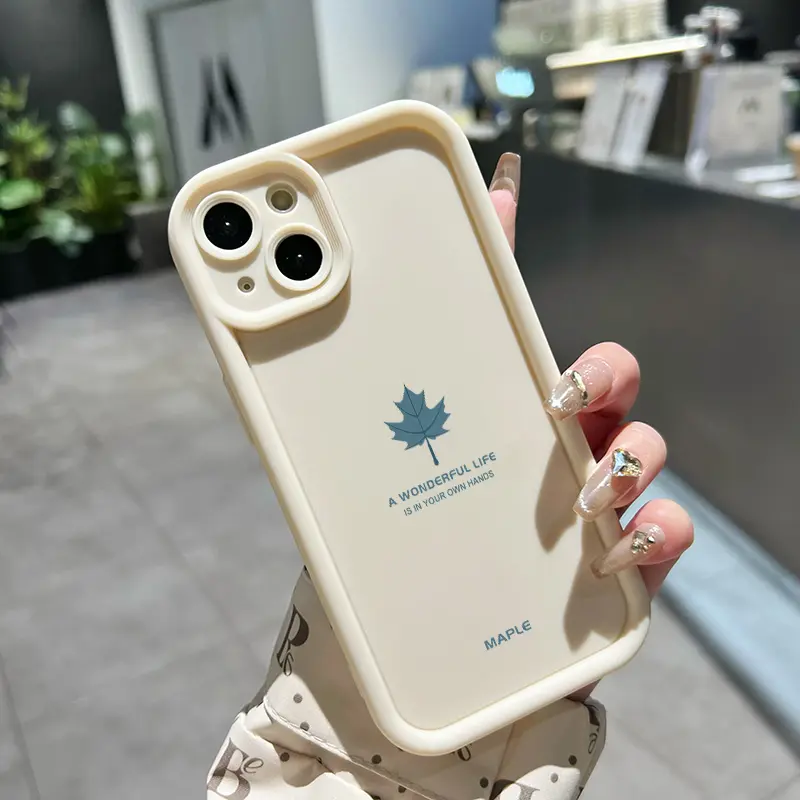 Casing Hp Untuk Infinix Smart 6 Infinix Smart 6 Plus Case HP pola daun maple Cesing Casing sederhana Kesing Silikon lunak Kasing baru Softcase 3