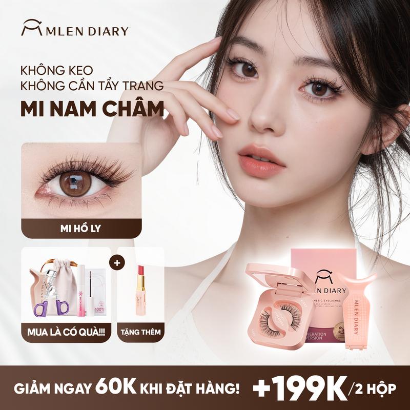 Mlen Diary - Mi Giả Nam Châm Mềm MI HỒ LY Sweet Cat Lông Mi Giả Từ Tính An Toàn Tái Sử Dụng Chất Lượng Cao Chuyên Nghiệp Dễ Gắn Dễ Sử Dụng Tự Nhiên Và Nhẹ Nhàng