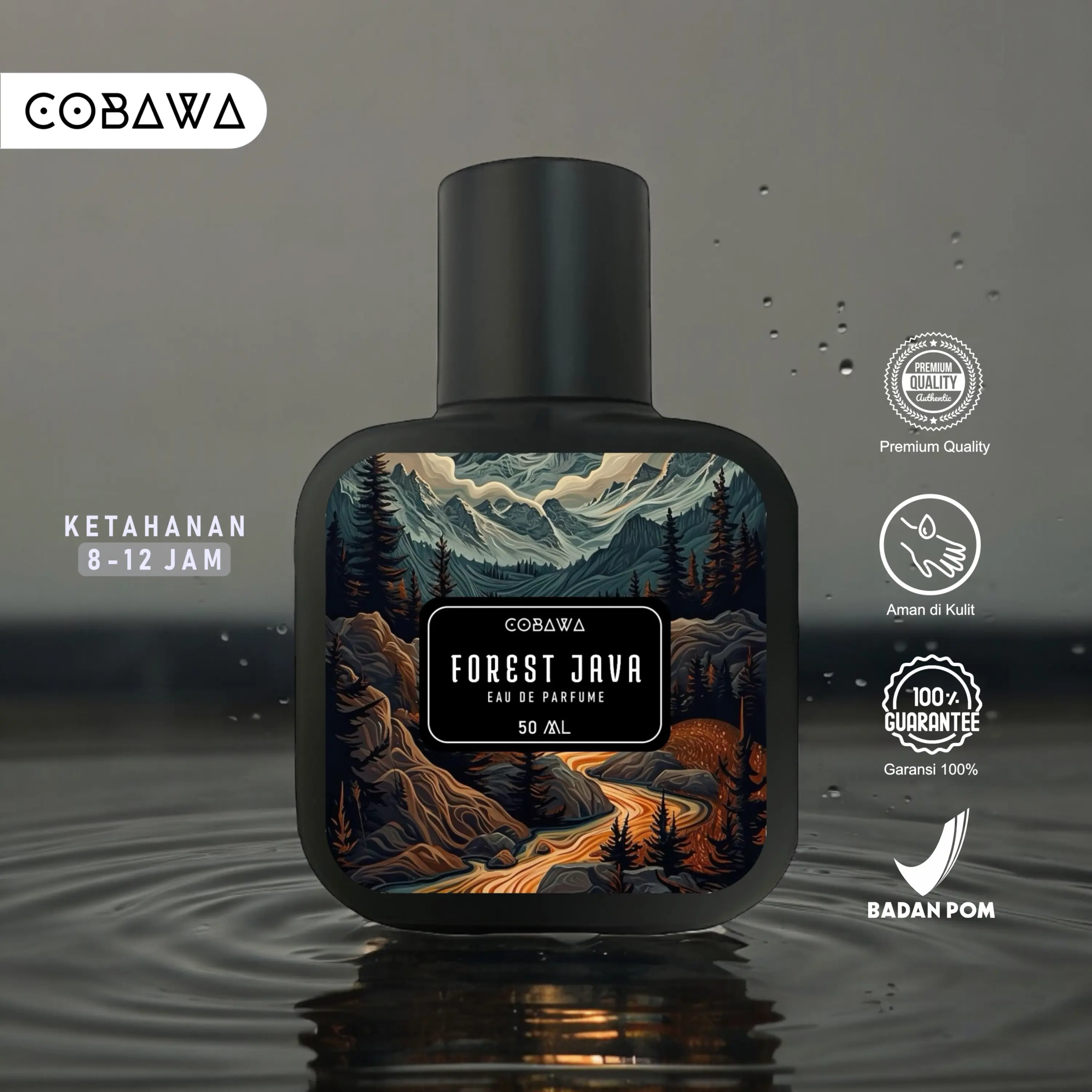 Cobawa Parfum Forest Java Eau De Parfume 50 ml Cowok Perfume Tubuh Pria Wangi