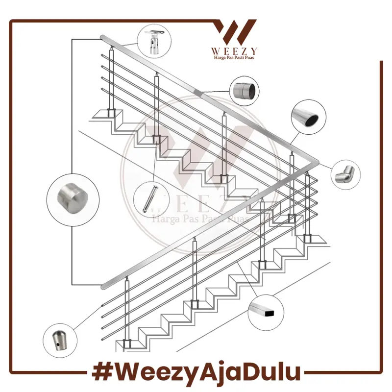 RK 804 Weezy Pipa Pagar Stainless Steel Super Kilap Full Stainless 5