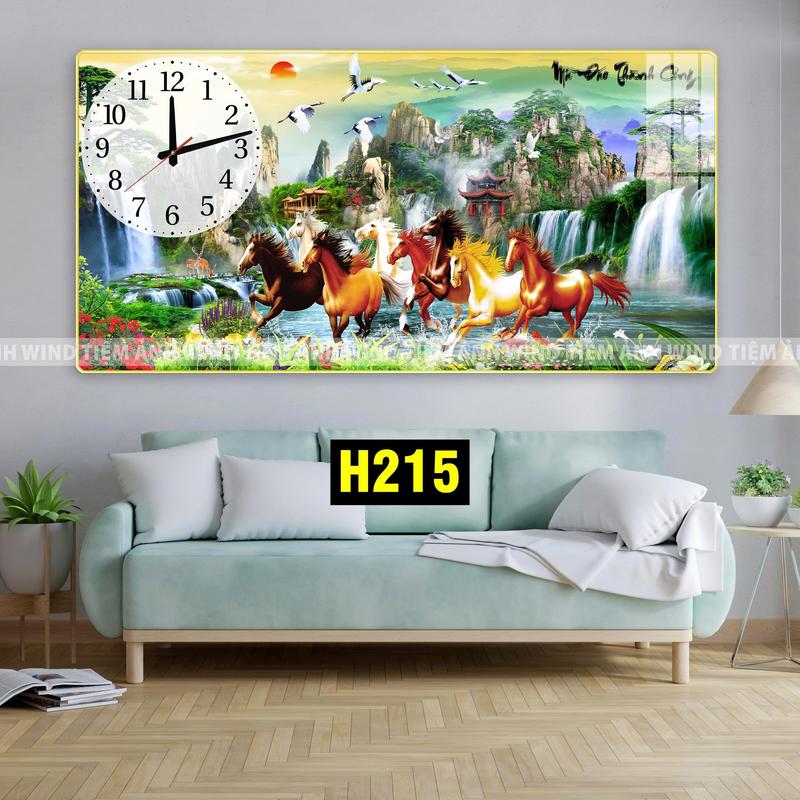 [99+ mẫu ĐỒNG HỒ HOT ] Đông hồ tráng gương treo tường cao cấp _ Tranh MÃ ĐÁO _ Tranh THUẬN BUỒM _Tranh cảnh 3D Siêu nét