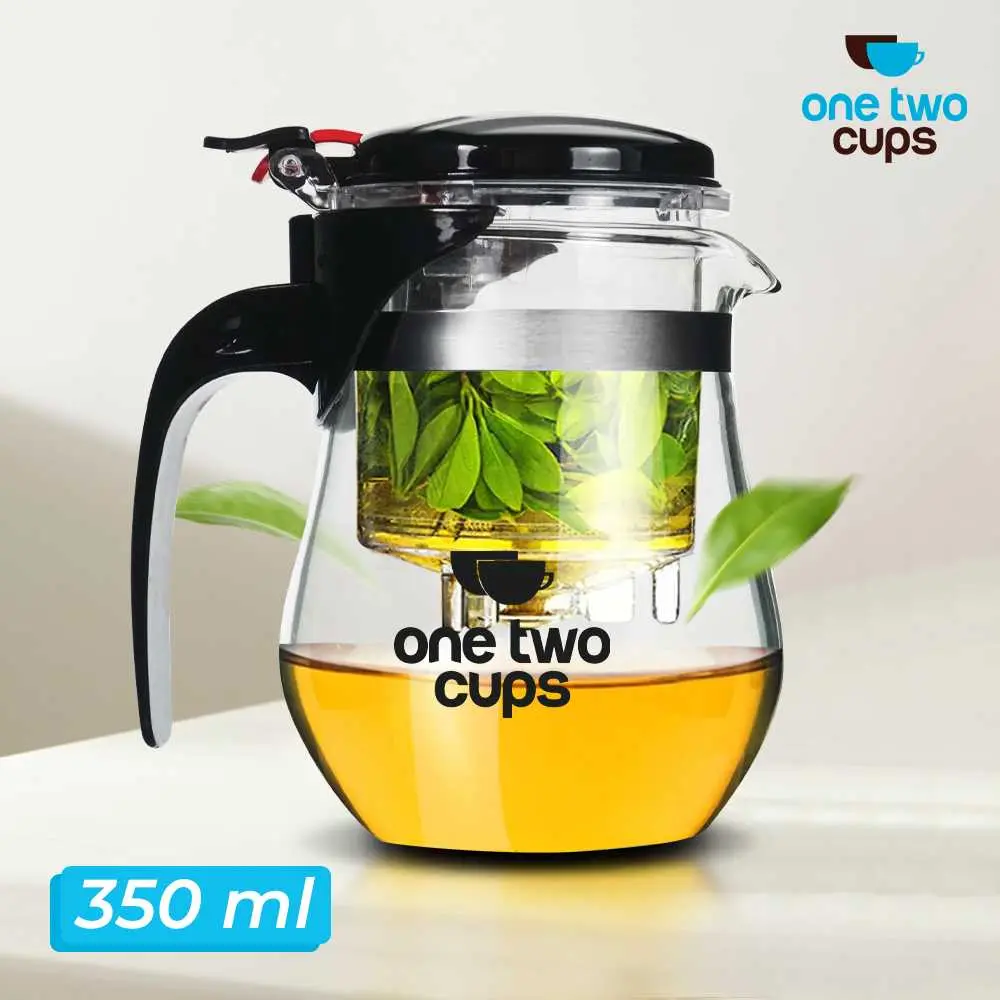 One Two Cups Teko Kaca Teh Kopi Pitcher dengan Saringan  minuman herbal Tea teapot  strainer