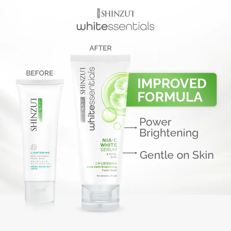 Shinzui WHITEssentials Double Brightening 80ml - Facial Wash BPOM - Muka, Wajah 3
