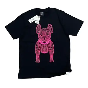T-shirt Unisex Bulldog Motif Sketsa Distro Premium Full Teg Kaos Unisex Pria Wanita Dewasa Atasan Korea Oblong Sablon Bulat Keren Hitam Simple Katun