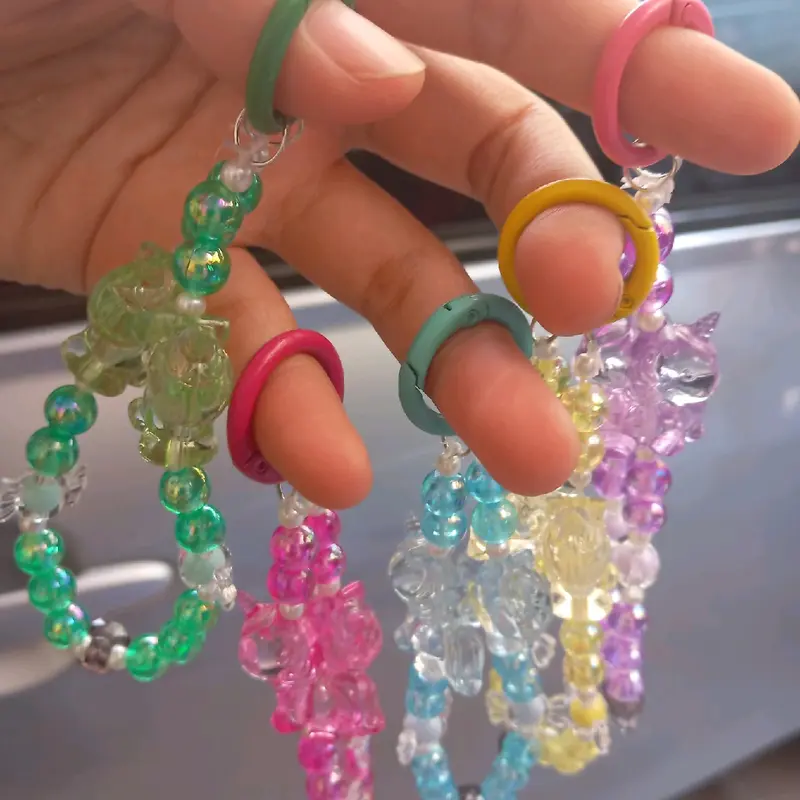Gantungan Kunci Karakter Unicorn untuk Anak dan Dewasa Aksesoris Manik Hadiah Souvenir 5