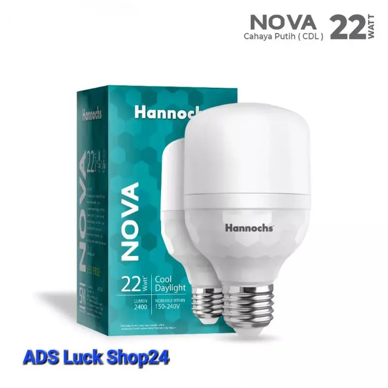 Hannochs Lampu LED Nova 22 Watt Super Terang - Putih/Coolday
