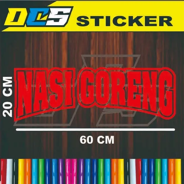 sticker tempelan nama NASI GORENG Paper Stationery 2