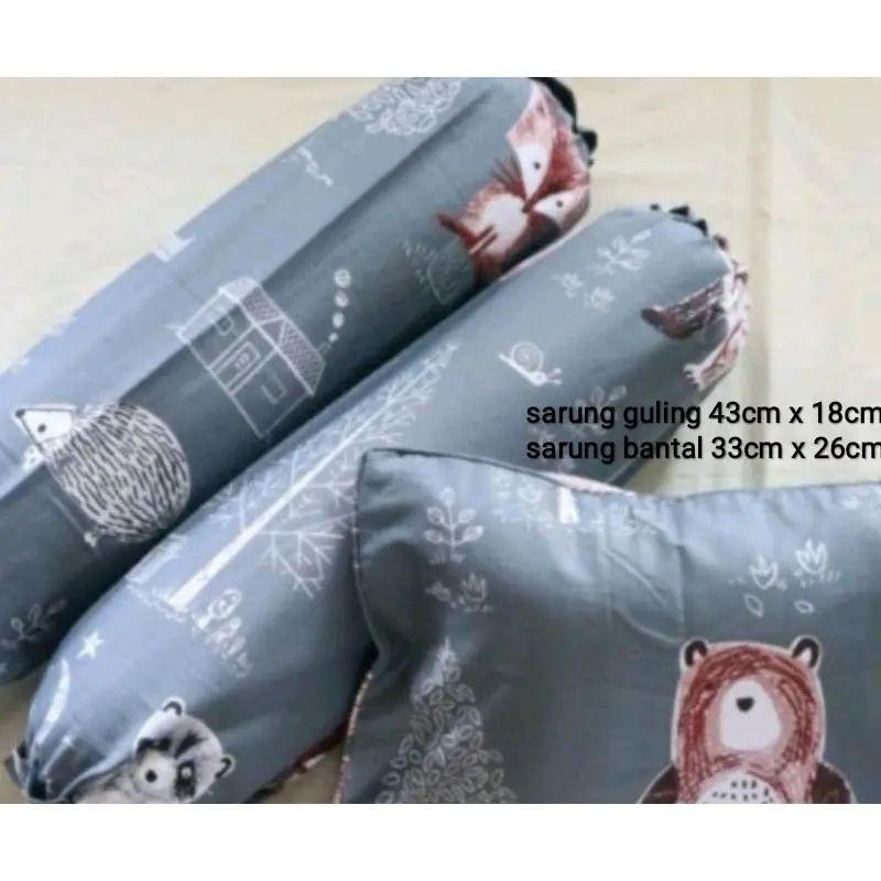 Sarung Bantal Guling Bayi Karakter, Model PROMOO COD, Bahan Katun Dispers Grade A 0