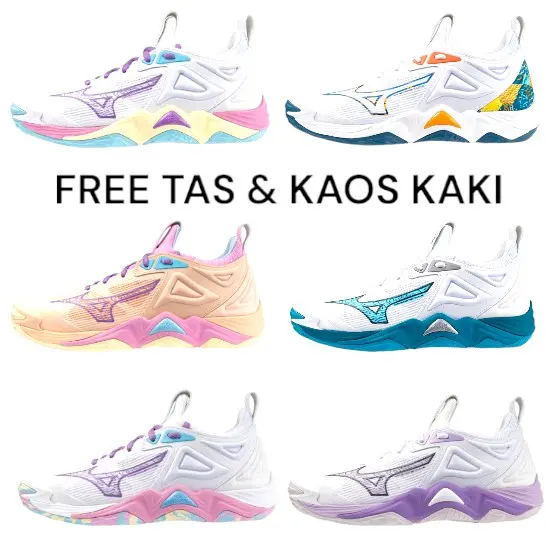 Sepatu Voli Mizuno Wave Momentum 3 Woman Bonus Tas Kaos Kaki 0