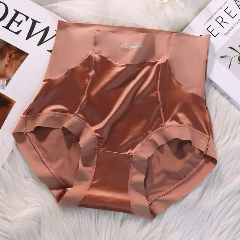 Combo 5 quần nữ - quần sịp nữ su lụa satin cạp cao