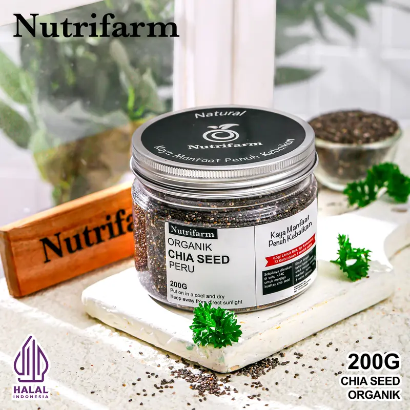 NUTRIFARM CHIA SEED 200GRAM CHIA SEED NATURAL ORGANIK 1