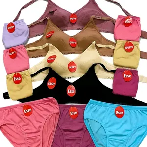 Paket Murah Meriah ESSE 1 Lusin CD + 1 Lusin SportBra Paket ESSE CD+SportBra Paket Murah Celana Dalam ESSE + SportBra/Bh GUFFY Katun Polos Busa tipis Wanita