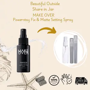 Share in Jar Bottle Make Over Powersray Fix & Matte Makeup Setting Spray